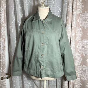 APPLESEED’s petite women’s green jacket size 10p